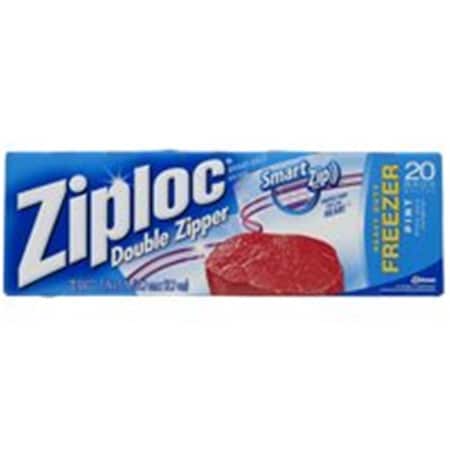 Sc Johnson Ziploc Freezer Bag - Pint 20 Count SC385754